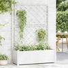 vidaXL Garden Planter - White 39.4" x 16.9" x 55.9" - 3 of 4