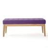 CAVINAS Tufted Ottoman Bench, Upholstered Ottoman Foot Rest, Rectangular Bedroom End Bench, Button-Tufted Entryway Padded Footstool - 2 of 4