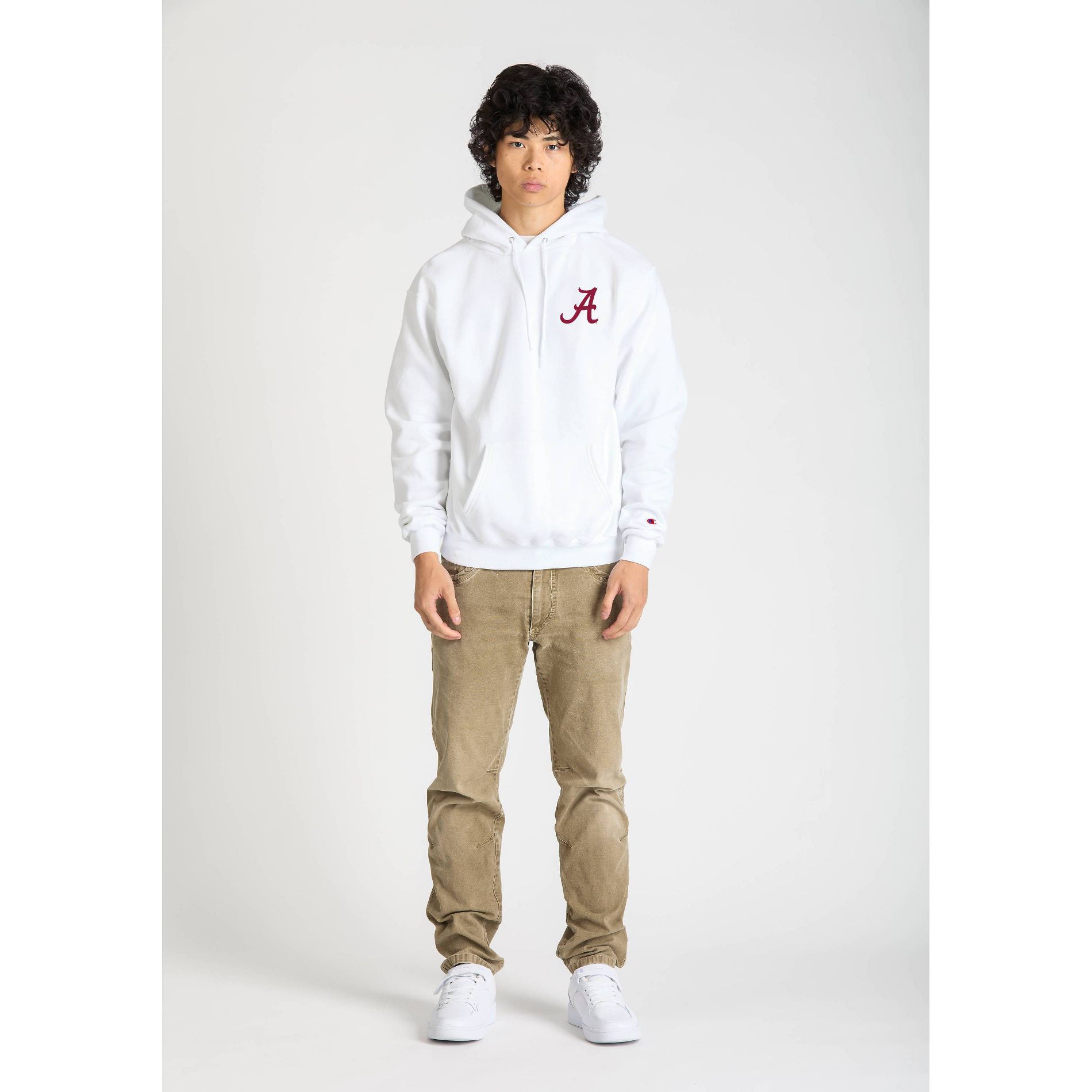 NCAA Alabama Crimson Men's Champion White Hooded Sweatshirt - M