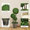 Tangkula 30” Artificial Topiary Three Ball Tree Decorative Trees Fake Greenery Plants Indoor&Outdoor - 4 of 4
