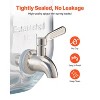VEVOR Beverage Dispenser, 3 Pack 1 Gallon Drink Dispensers for Parties, Glass Juice Dispenser with Wood Stand, Stainless Steel Spigot,Infuser, Clear - 4 of 4