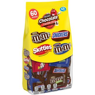 M&M'S, SNICKERS & SKITTLES Fun Size Chocolate Candy Variety Pack - 29.82oz / 55ct