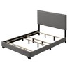 Queen Size Upholstered Platform Bed with Nailhead Trim for Bedroom - 2 of 4