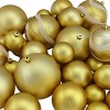 Northlight 39ct Gold Glamour Shatterproof 2-Finish Christmas Ball Ornaments 4" (100mm) - 2 of 4