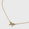 14K Gold Dipped Cubic Zirconia Bow Necklace - A New Day™ Gold - 4 of 4