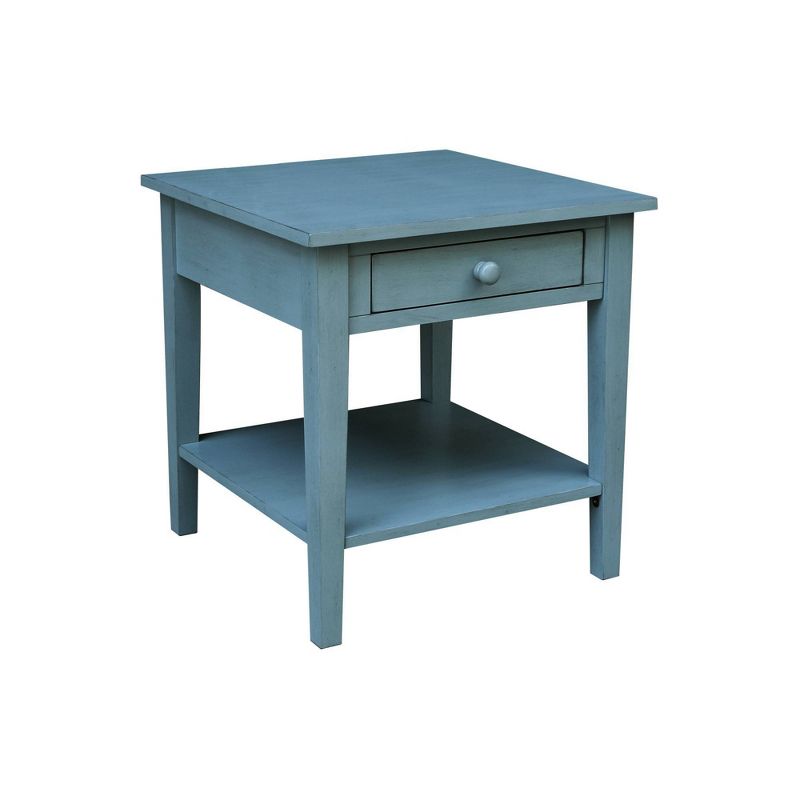 Spencer End Table Antique Ocean Blue - International Concepts, 3 of 15