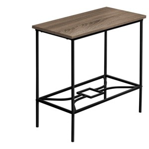FONTOI End Tables Long Rectangular with Metal Frame Lower Decorative Shelf Side Table for Living Room Daily Essentials Placement, Brown, 27"*15"*4" - 1 of 4