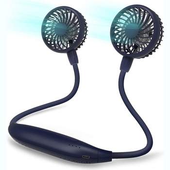Panergy Portable Neck Fan, 2600mAh Battery Operated Ultra Quiet Hands Free USB Fan with 6 Speeds, Strong Wind, 360° Adjustable Flexibility Wearable