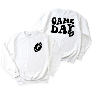 Simply Sage Market Women's Graphic Sweatshirt Game Day Football Front and Back Design - 1 of 4