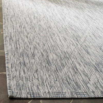 Reversible Gray Synthetic 8' x 10' Rectangular Area Rug