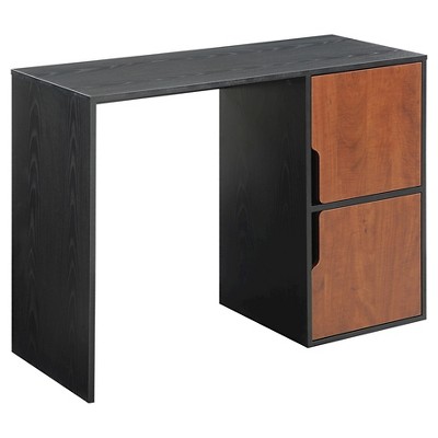 Student Desk with Storage Cabinets Black/Cherry - Breighton Home