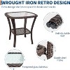 Clearance, Outdoor Porch Chairs with Table, 3-Piece Wicker Glider Rocking Swivel Set, Patio Furniture with Thick Cushions - 4 of 4