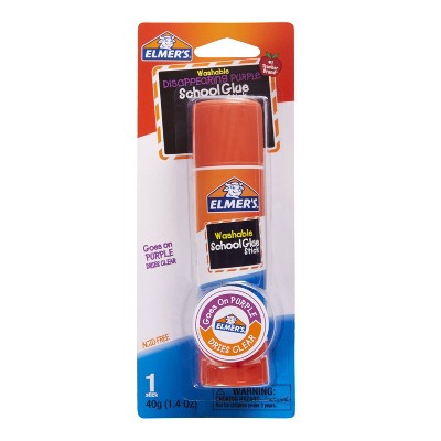 Elmer&#39;s 1.4oz Washable School Glue Stick - Disappearing Purple