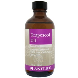 Plantlife Grapeseed Carrier Oil – Cold-Pressed, Non-GMO & Gluten-Free, Lightweight Moisturizer for Skin, Hair & Massage – Pure & Natural, 4oz - 1 of 2