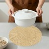 REGALWOVEN Round Placemats Set of 6 Woven Placemats for Home and Kitchen Indoor Table Mat Wipe Clean - 4 of 4