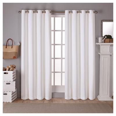 Set Of 2 Sateen Twill Weave Insulated Blackout Grommet Top Window