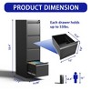 4 Drawer File Cabinet, Metal Filing Cabinets With Lock For A4/Letter/Legal Size File, Steel Vertical File Storage Cabinet For Home Office - 4 of 4