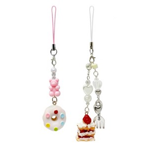 Wrapables Cute Aesthetic Y2K Cell Phone Charms, Accessories for Keychain Handbag Pendant (Set of 2) - 1 of 4