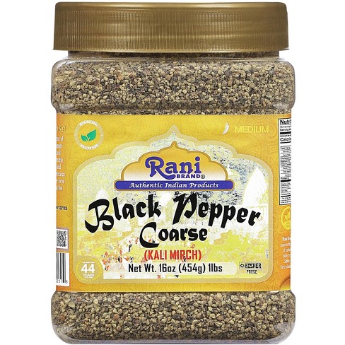 Black Pepper Coarse Ground (28 Mesh) - 16oz (1lb) 454g - Rani Brand Authentic Indian Products - image 1 of 4