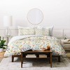 Ditsy Floral Field Pimlada Phuapradit Duvet Cover Set Pink/Yellow/Green - Deny Designs - 4 of 4
