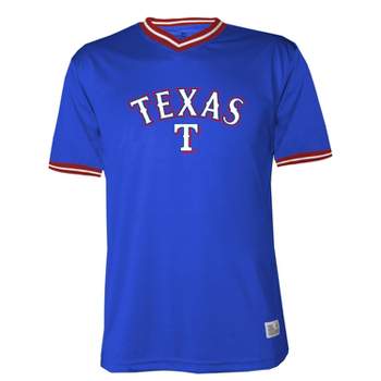 MLB Genuine Merchandise Men's Blue Texas Rangers Baseball Logo T-Shirt Size  Larg