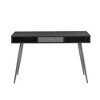 Vatros Mid-century Desk with USB Ports and Power Outlet, Black - 2 of 4
