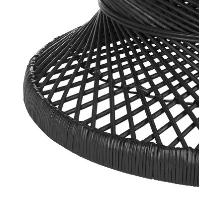 Urban Oasis 32'' Black Rattan Round Coffee Table