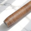 Unique Bargains Peel and Stick Wallpaper Wood Grain PVC Sea Ebony - 2 of 3