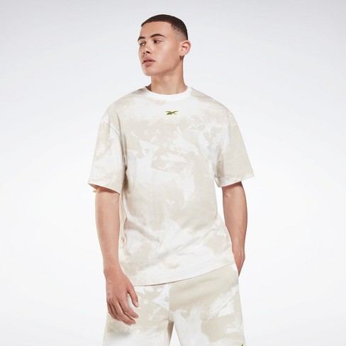 Reebok Mens Regular Fit Short Sleeve Crew Athletic T-shirt - Beige Large Reebok Mens Regular Fit Short Sleeve Crew Athletic T-shirt - Beige Large