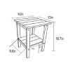 FURNIinspire Patio Seating Sets Folding Adirondack Chairs With Side Table, 3-Piece Rocking Chairs Set With Wood Texture, Gray, 30“*28”*35“ - 4 of 4