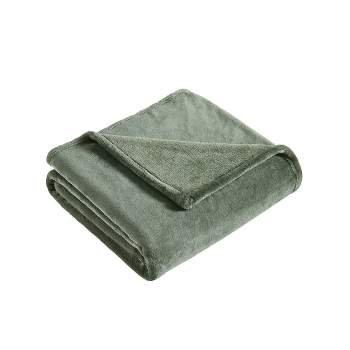50"x60" Solid Reversible Throw Blanket Green - Eddie Bauer