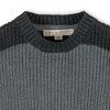Hope & Henry Boys' Organic Long Sleeve Shoulder Detail Crewneck Pullover Sweater, Gray Heather Colorblock, XX-Small - 3 of 4