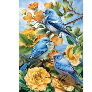 Briarwood Lane Spring House Flag 40x28 For Outdoor Bluebirds and Roses For Spring House Flag - 1 of 4