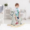 Qaba Kids Rocking Horse, Plush Ride on Horse, Toddler Rocker for 36-72 Months Boys and Girls with Realistic Sounds, Gray - 3 of 4