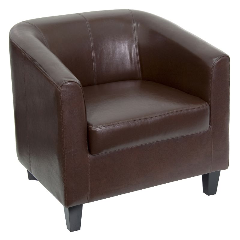 Flash Furniture LeatherSoft Lounge Chair with Sloping Arms, 1 of 11