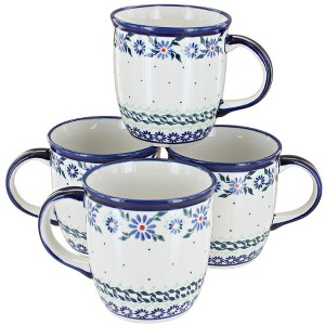 Blue Rose Polish Pottery 1800 Zaklady 4PC Mug Set - 1 of 1