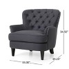 GDFStudio Jaxen Contemporary Fabric Tufted Club Chair and Ottoman Set - 3 of 4
