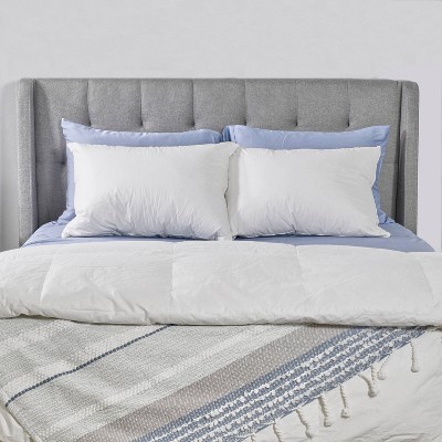 Jumbo White Cotton Hypoallergenic Down Wrap Pillow