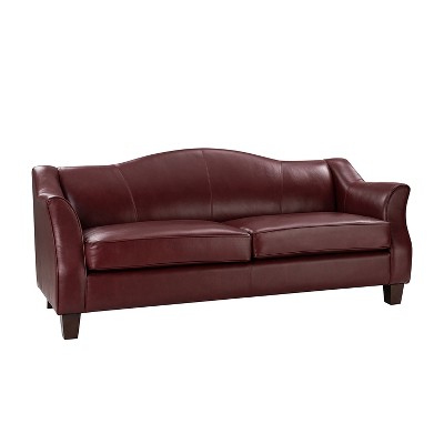 Bruno 78.75" Wide Genuine Leather Sofa with Solid Tapered Wood Legs|ARTFUL LIVING DESIGN