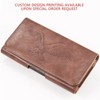 LUXMO Large Horizontal Universal Leather Pouch- Brown - 4 of 4
