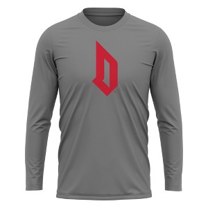 Duquesne University Adult Sport Long Sleeve Primary Logo, Athletic Heather - 1 of 4
