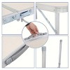 GlasFlength Folding Tables Compact Outdoor Table Portable Simple Fashion Design for Active Lifestyle Adventures, Beige, 25.2"*16.93"*21.65" - 4 of 4