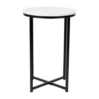 Merrick Lane End Table with Round Cross Brace Frame