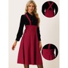 Allegra K Women's Brace High Waisted Lace Up Midi Suspender Skirt - 2 of 4