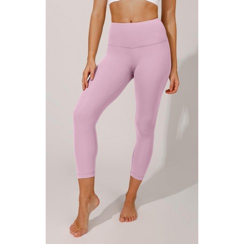 Yogalicious - Women's Nude Tech High Waist Ultra Soft Capri Leggings -  Purple Luster - X Small