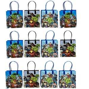 Avengers Premium Quality Party Favor Goodie Small Gift Bags Blue, Red & Black color12pcs - 1 of 4