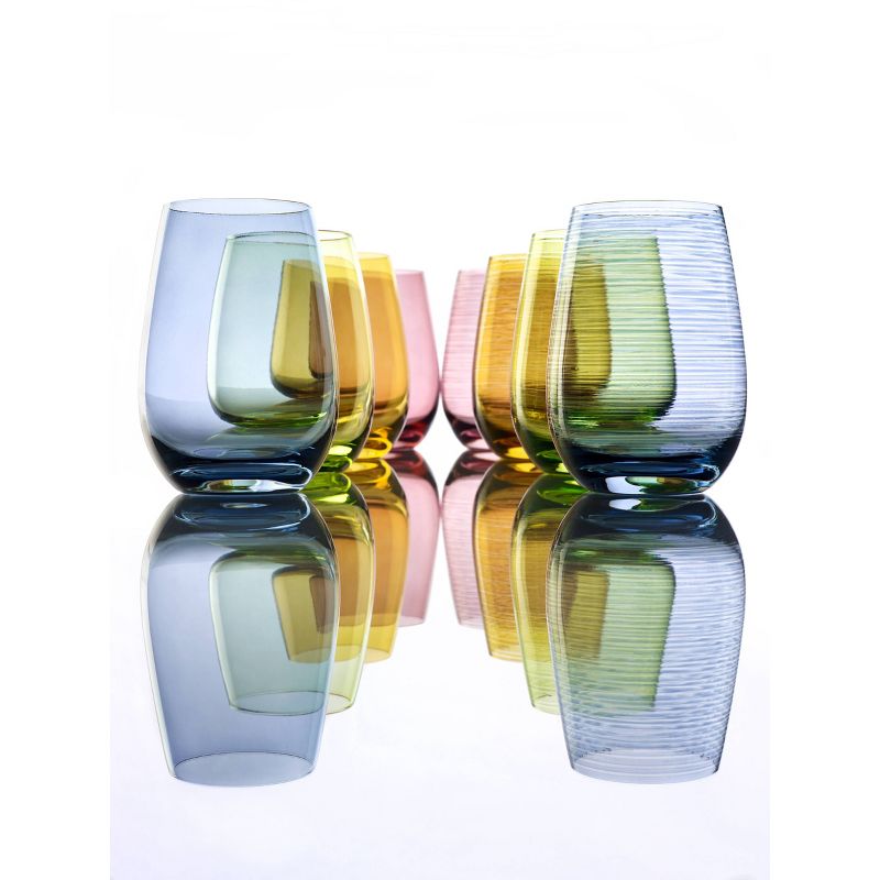 16.5oz 6pk Glass Elements Twisters Tumbler Drinkware Set - Stolzle Lausitz, 3 of 5