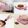 REGALWOVEN Oven Mitts and Pot Holders Sets 2 Pcs Heat Resistant Kitchen Oven Gloves and Pot Holders for Kitchen - 4 of 4