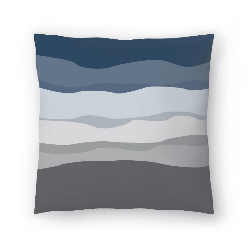 Americanflat Neutral Navy Gray Abstract By Jetty Home Throw Pillow, 1 of 6
