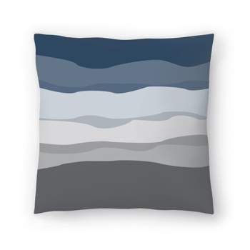 Americanflat Neutral Navy Gray Abstract By Jetty Home Throw Pillow